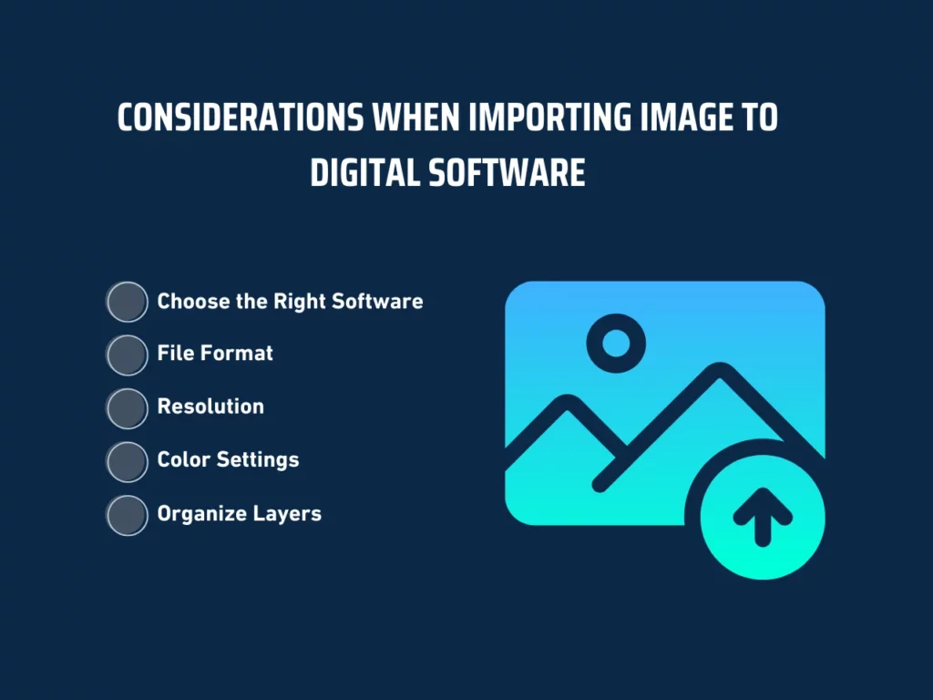 considerations when importing image to digital software homepage