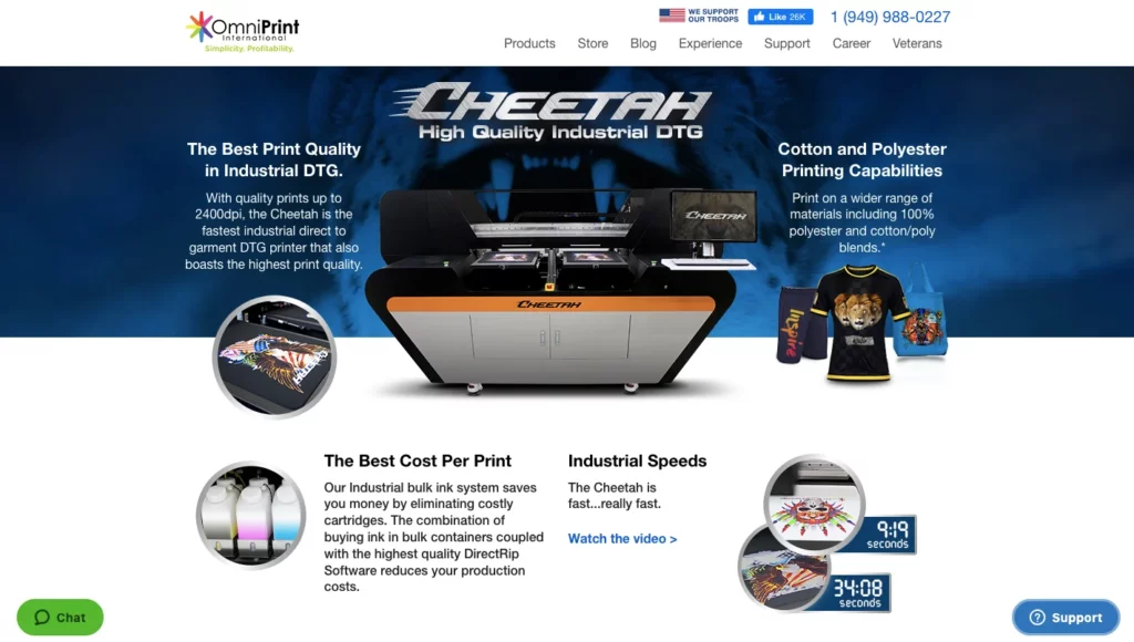 cheetah high quality industrial dtg printer homepage