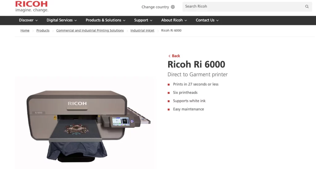 ricoh ri 6000 homepage