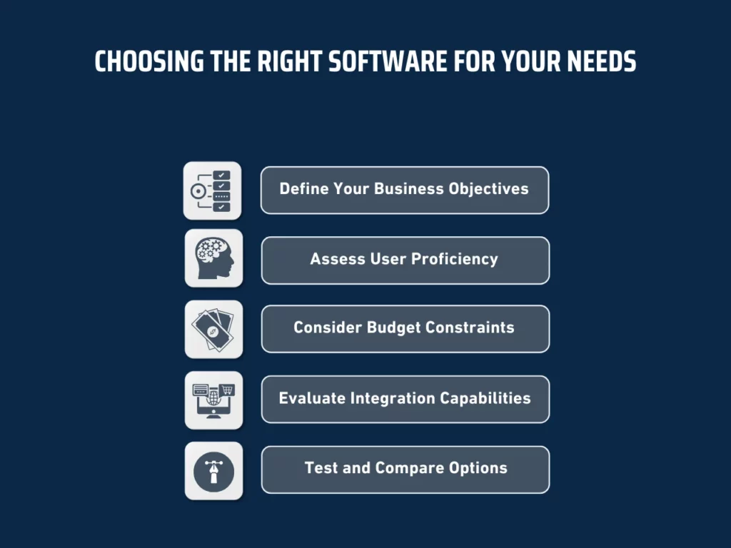 choosing the right software for your needs homepage