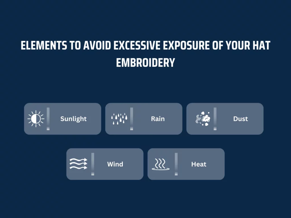 elements to avoid excessive exposure of your hat embroidery homepage