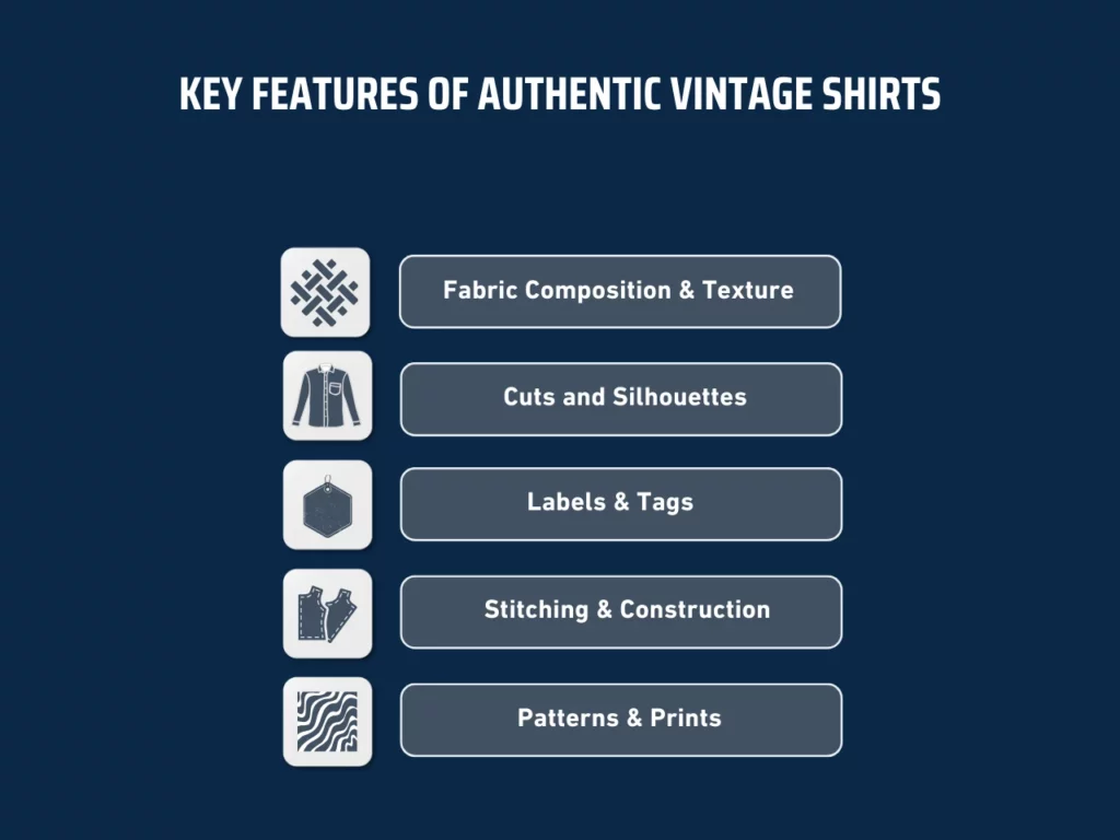 key features of authentic vintage shirts homepage