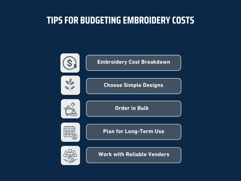 tips for budgeting embroidery costs homepage