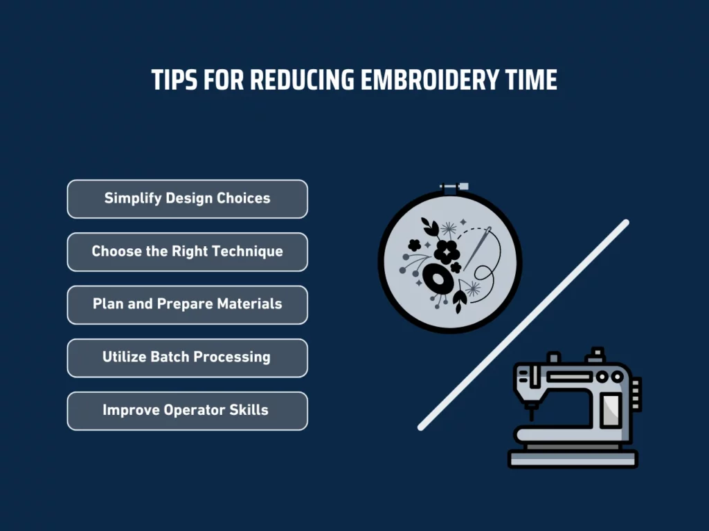 tips for reducing embroidery time homepage